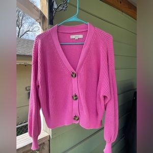 LOFT Pink Cardigan
